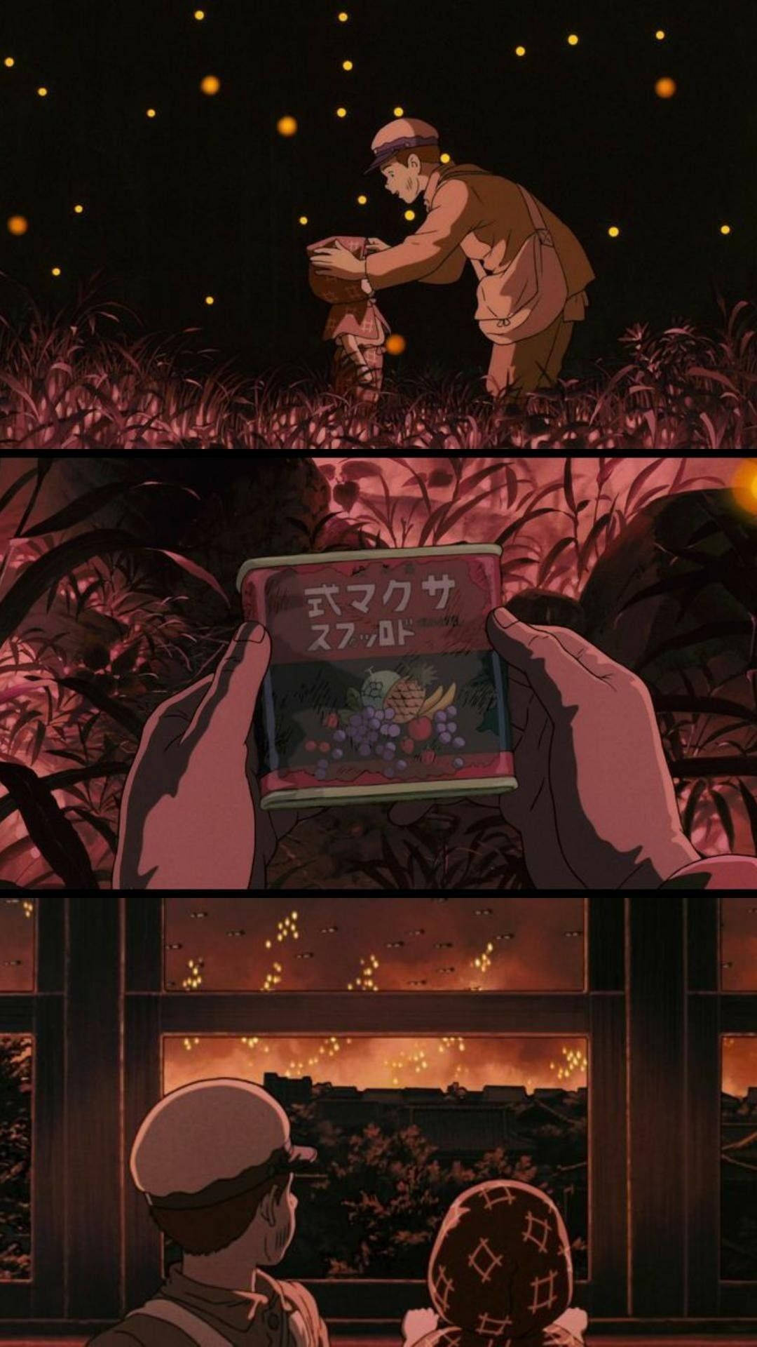 Grave Of The Fireflies Collage Background