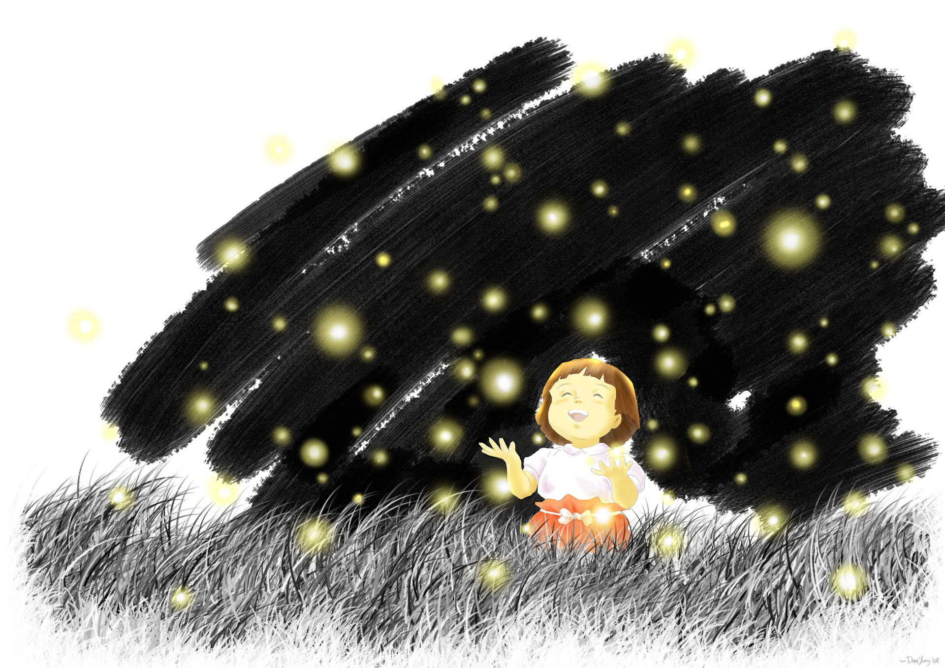 Grave Of The Fireflies Joyful Setsuko Background