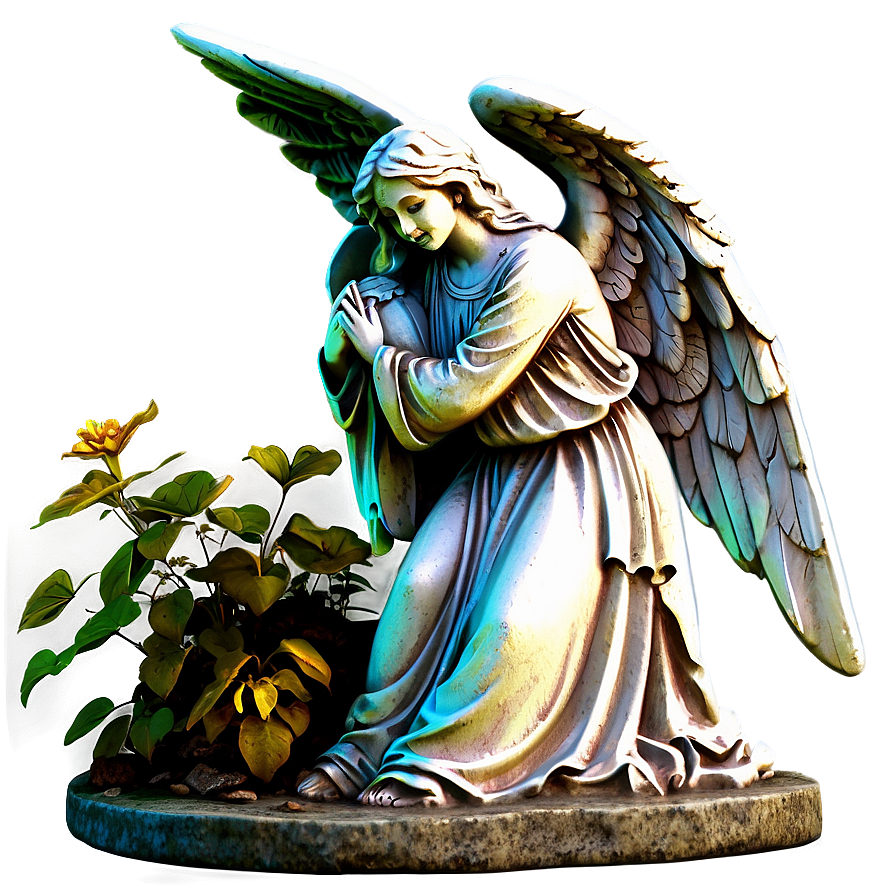 Grave With Angel Statue Png 05242024 PNG