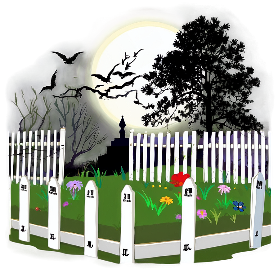 Grave With Fence Png 84 PNG