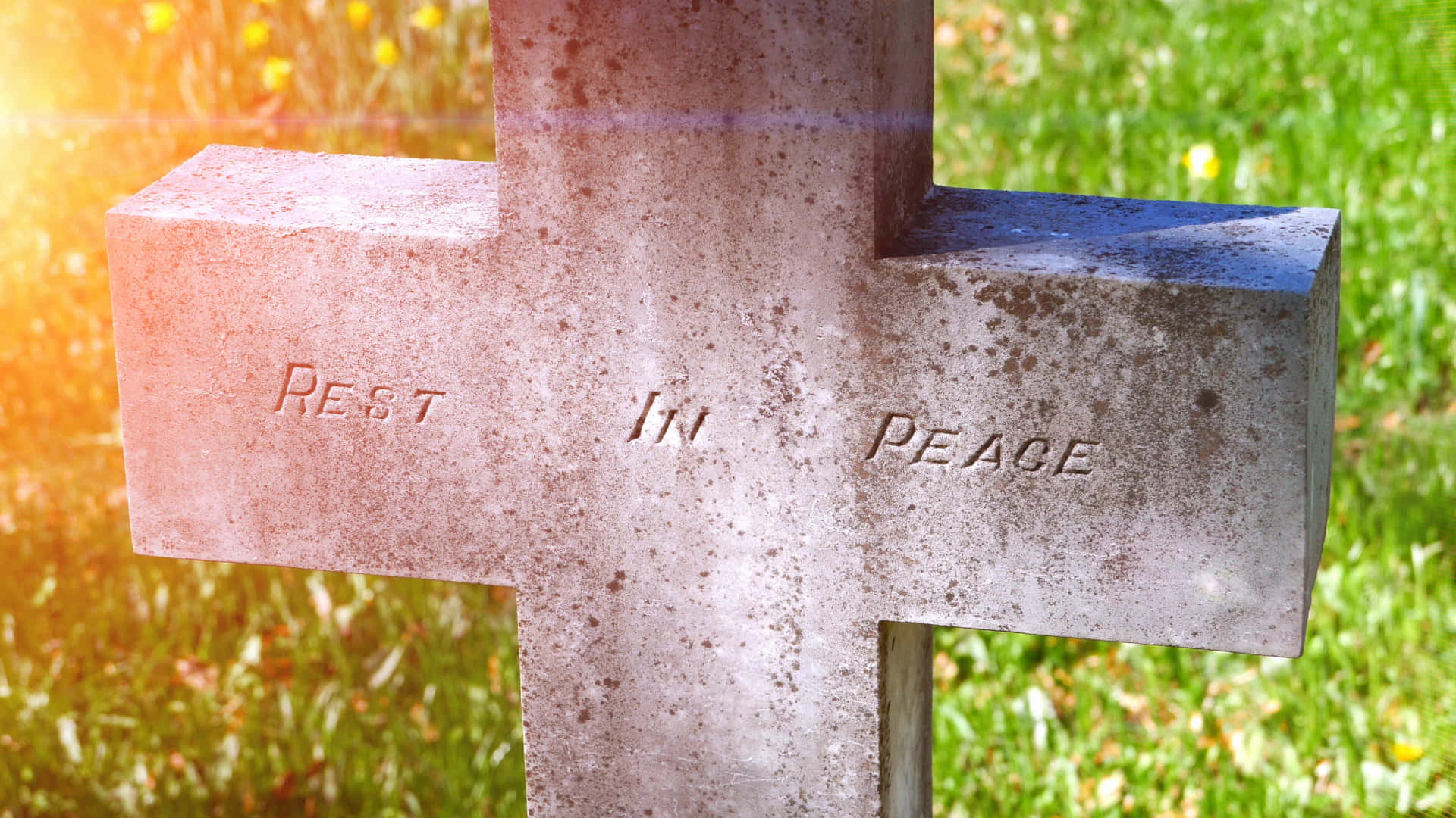 Download A beautifully haunting gravestone at sunset Wallpaper ...