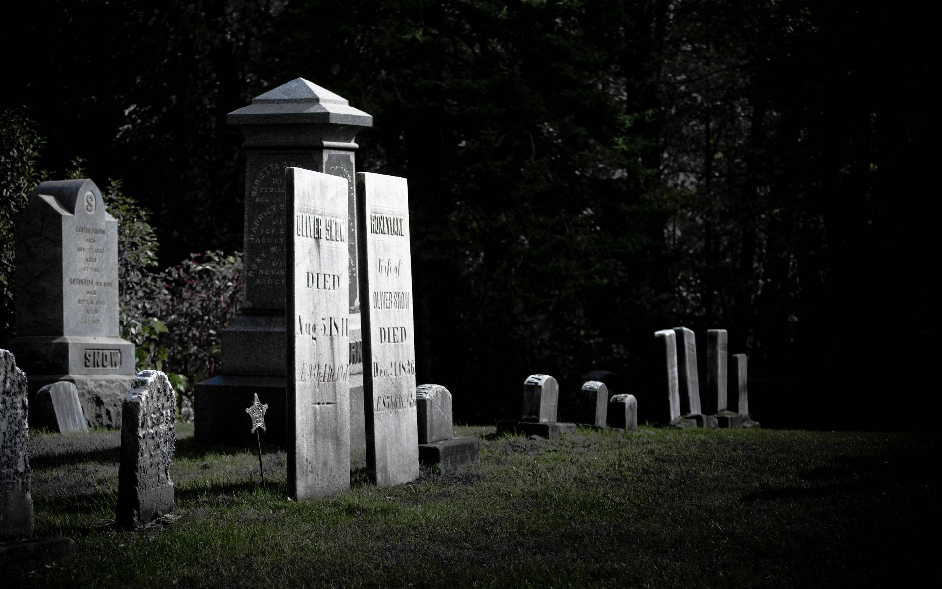 Cementerioy Lápidas Fondo de pantalla