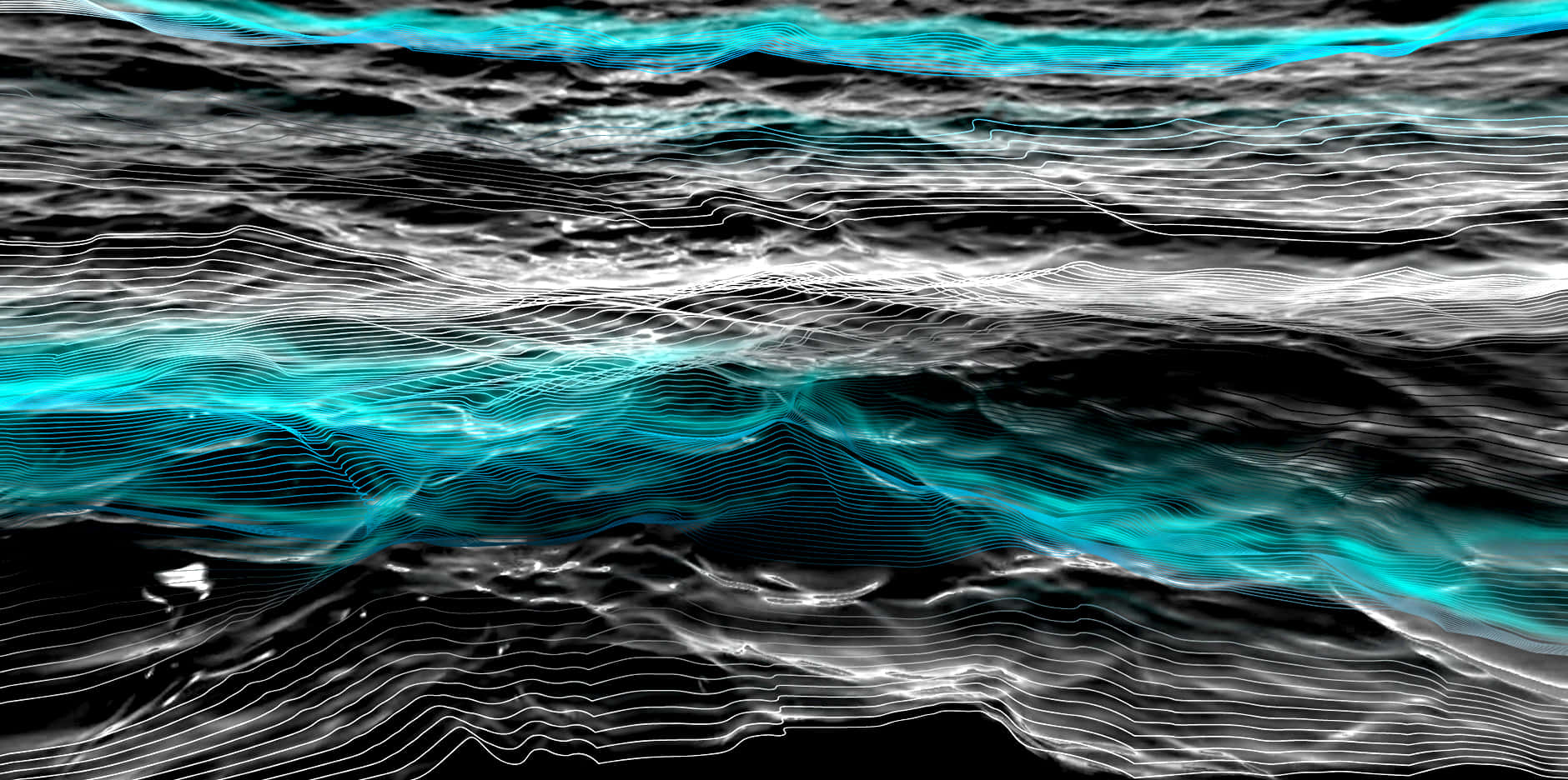 Gravitational waves rippling through space-time Wallpaper