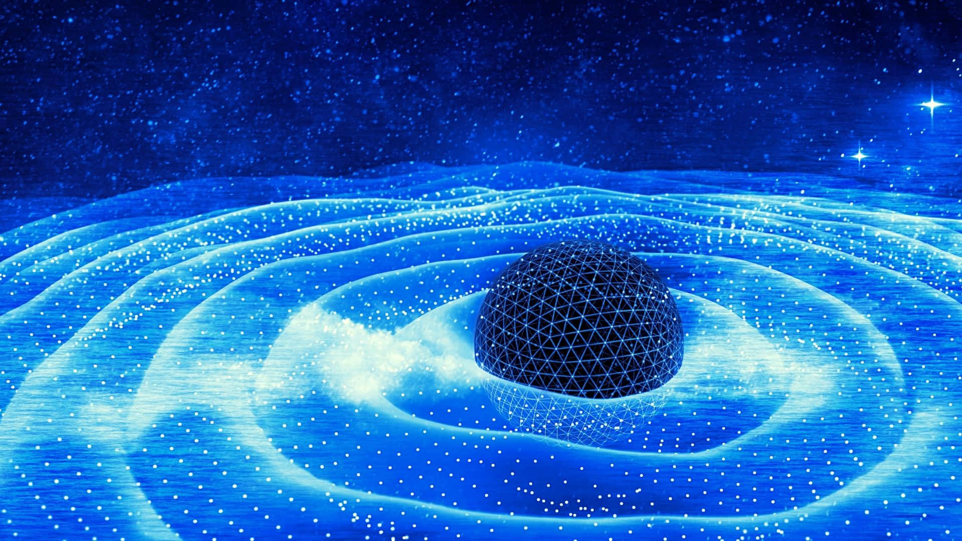 Gravitational Waves Ripple Through Space Wallpaper