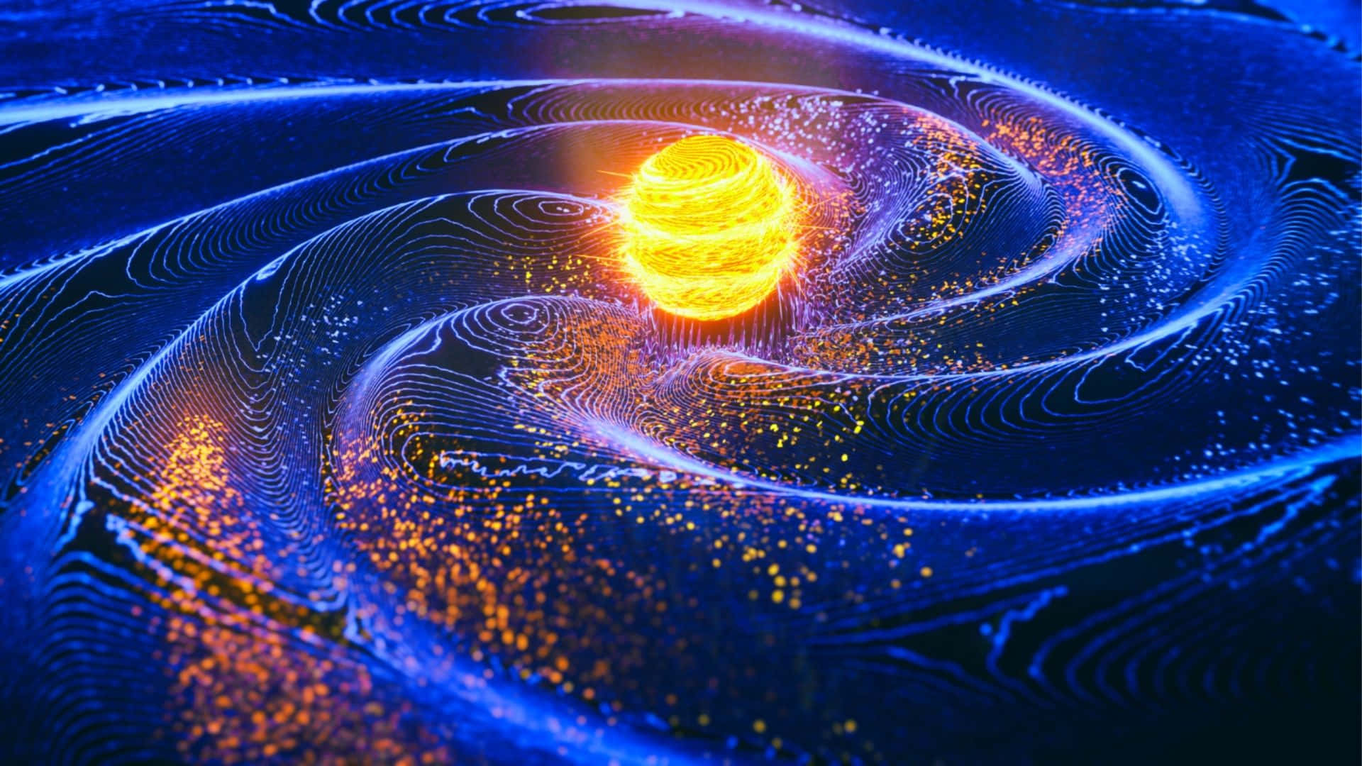 Gravitational Waves in Space Wallpaper