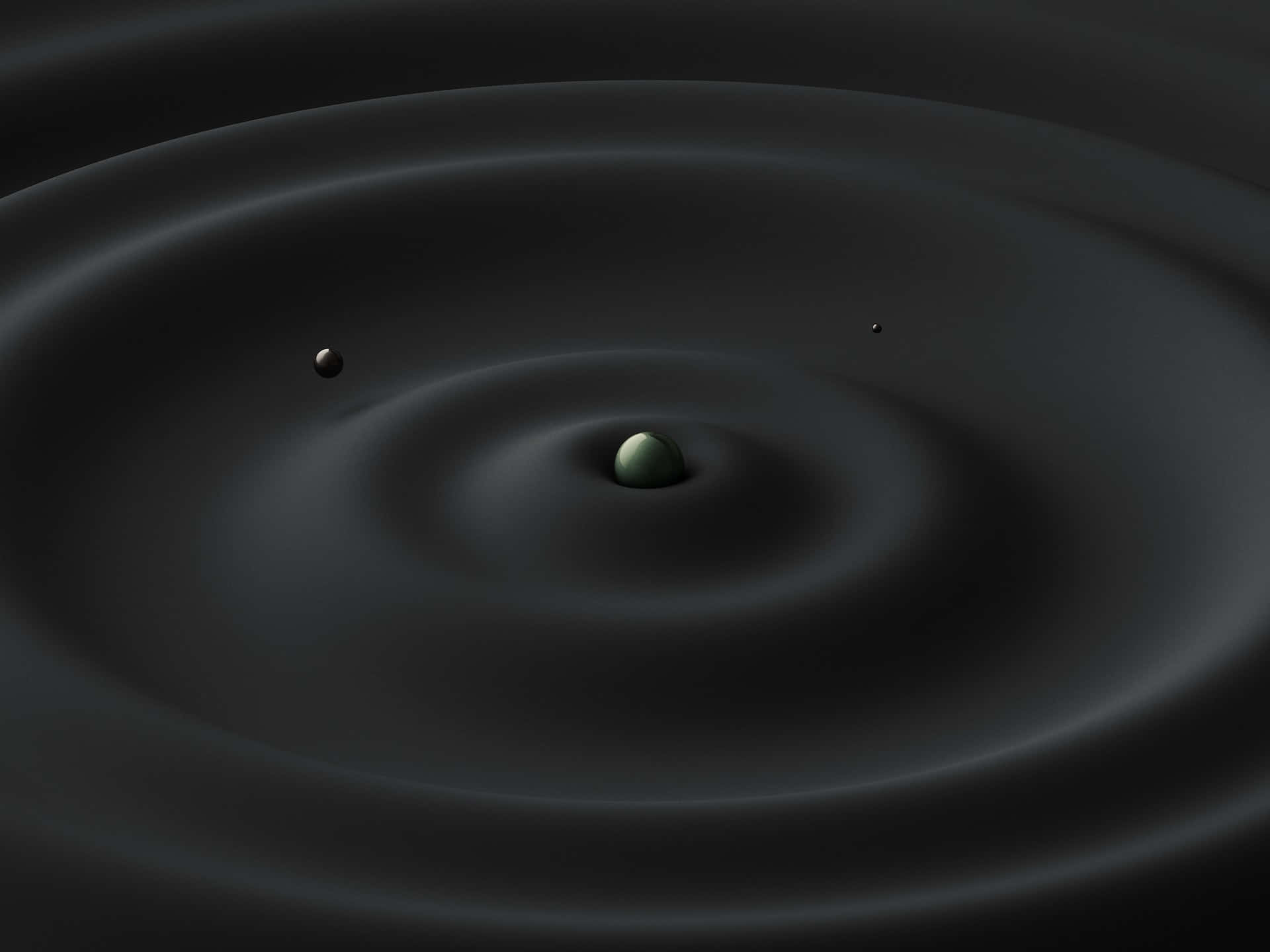 Abstract representation of gravitational waves in space Wallpaper