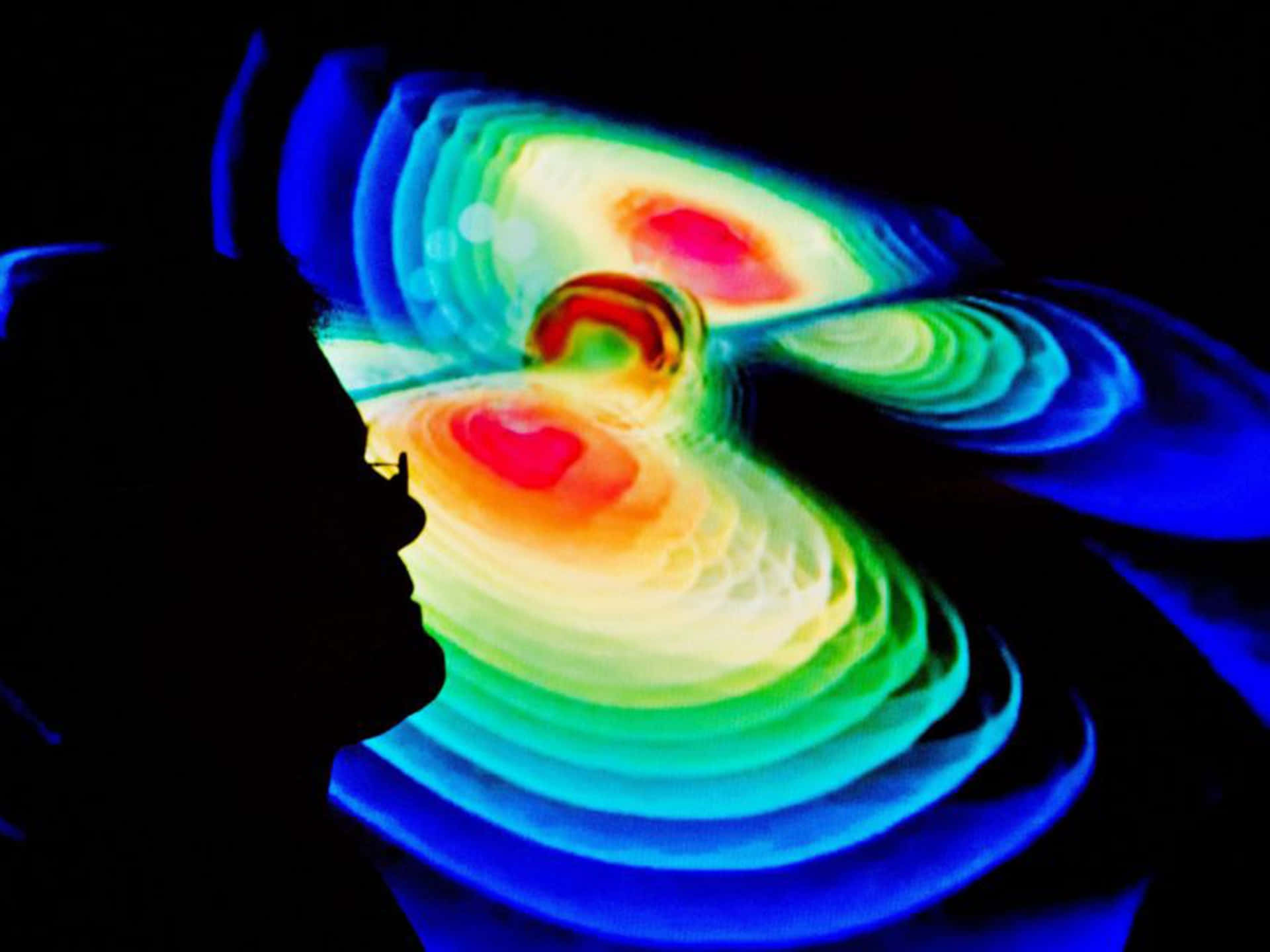 Gravitational Waves Rippling through Space-Time Wallpaper