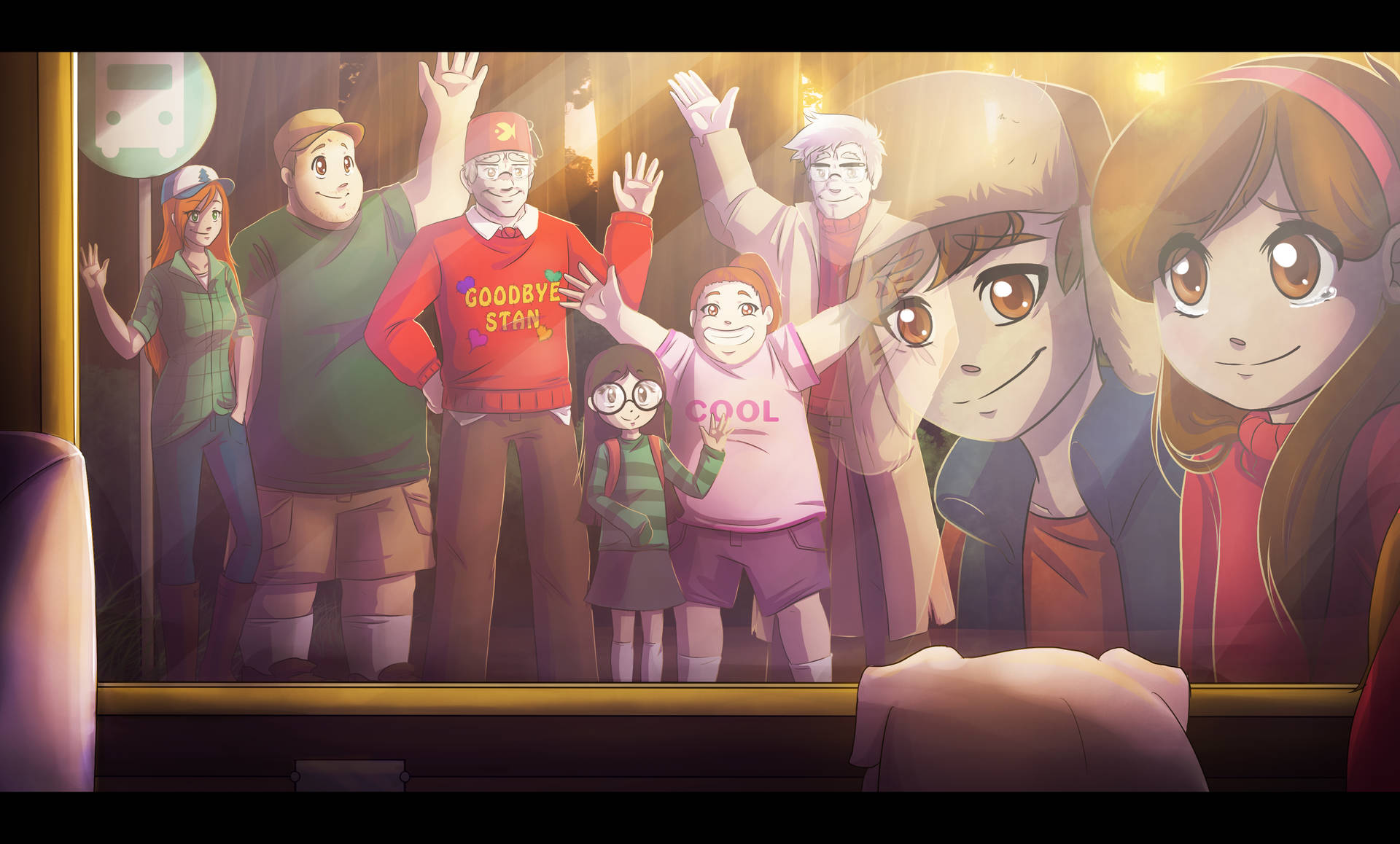 Enter the world of Gravity Falls in this anime-style art. Wallpaper