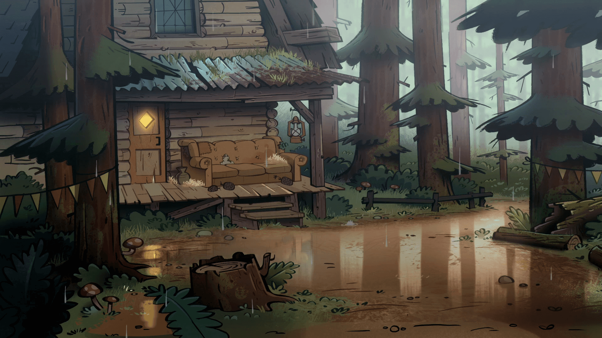 A Cabin In The Woods With A Pond