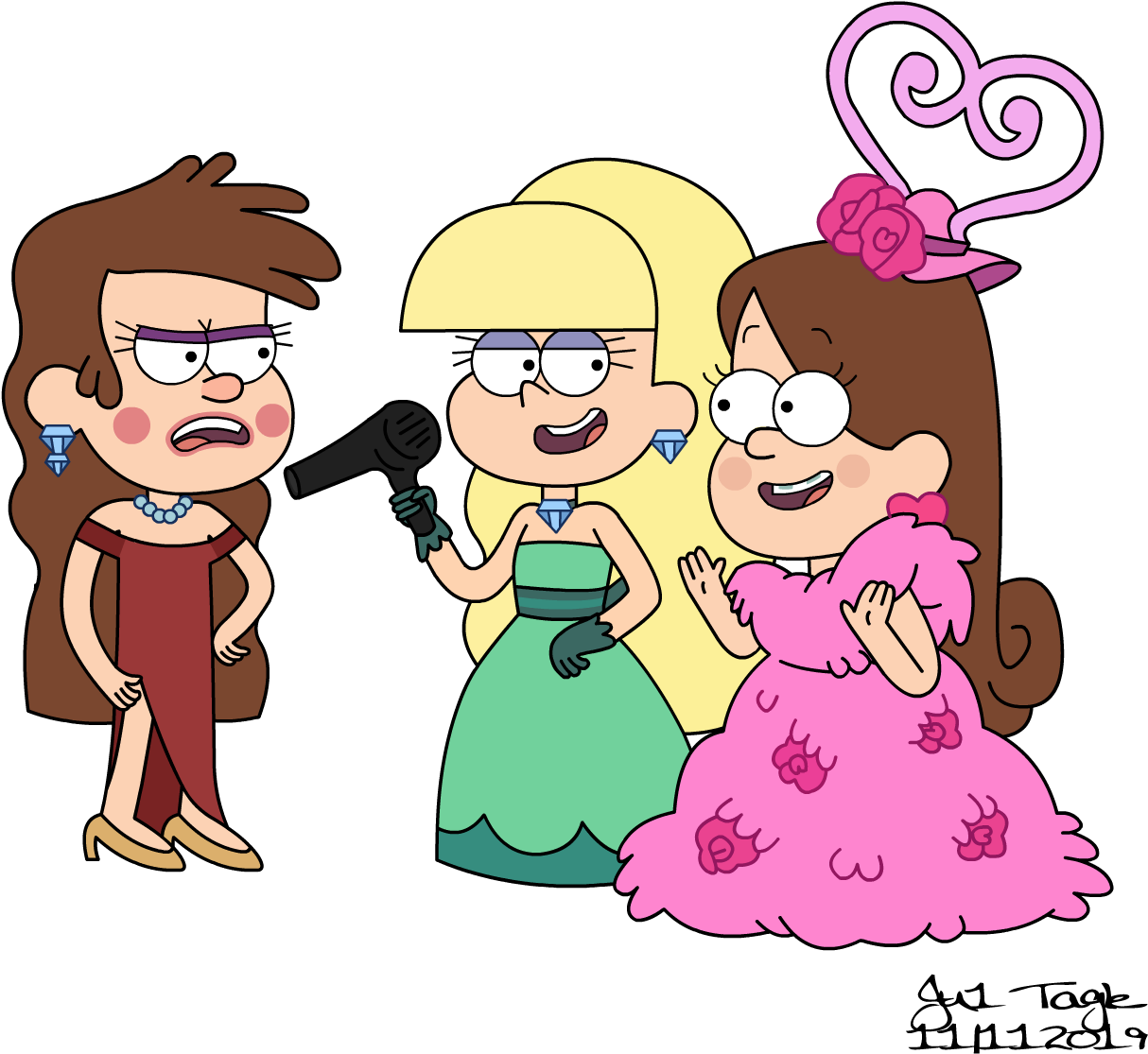 Gravity Falls Characters Dressed Up PNG