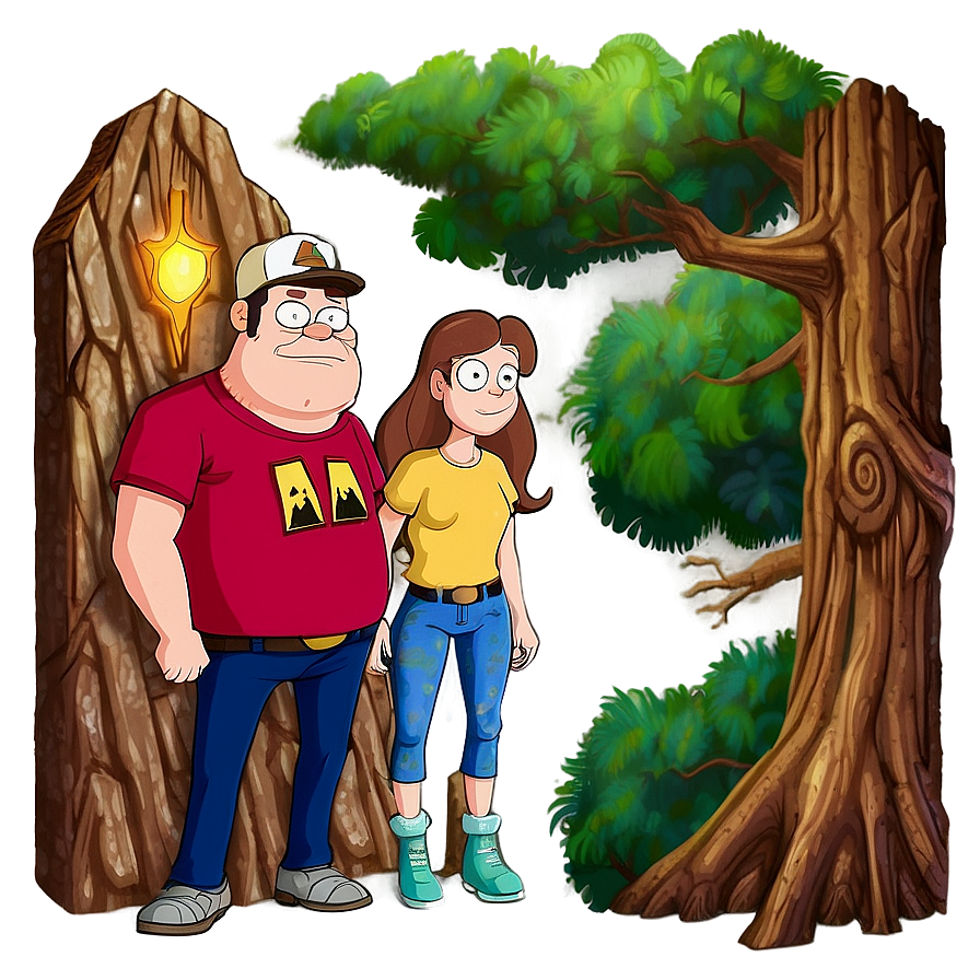 Gravity Falls Inspired Artwork Png 06242024 PNG