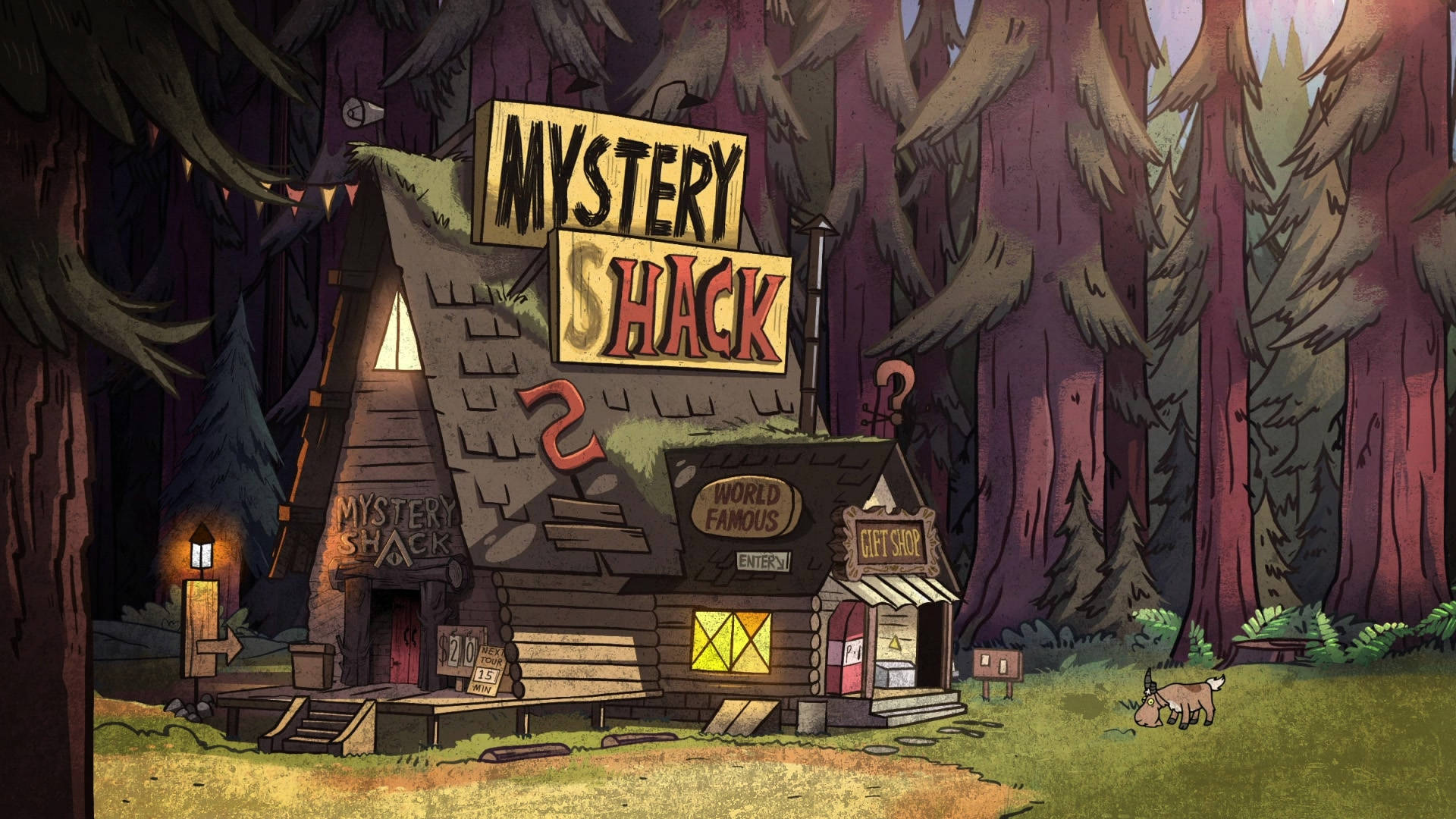The Mysterious Gravity Falls Mystery Shack Wallpaper