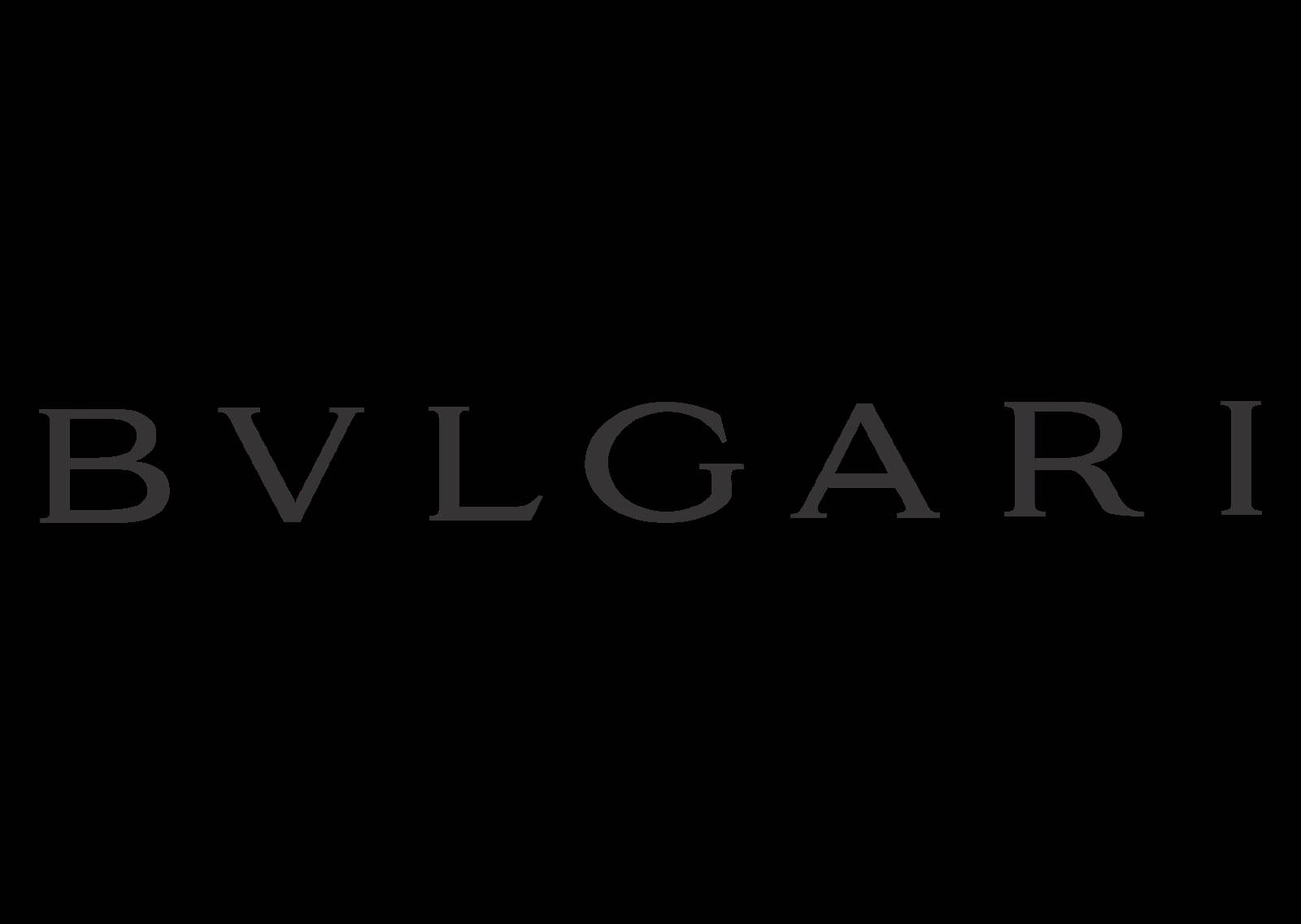 Grå og sort Bvlgari Logo Tapet Wallpaper