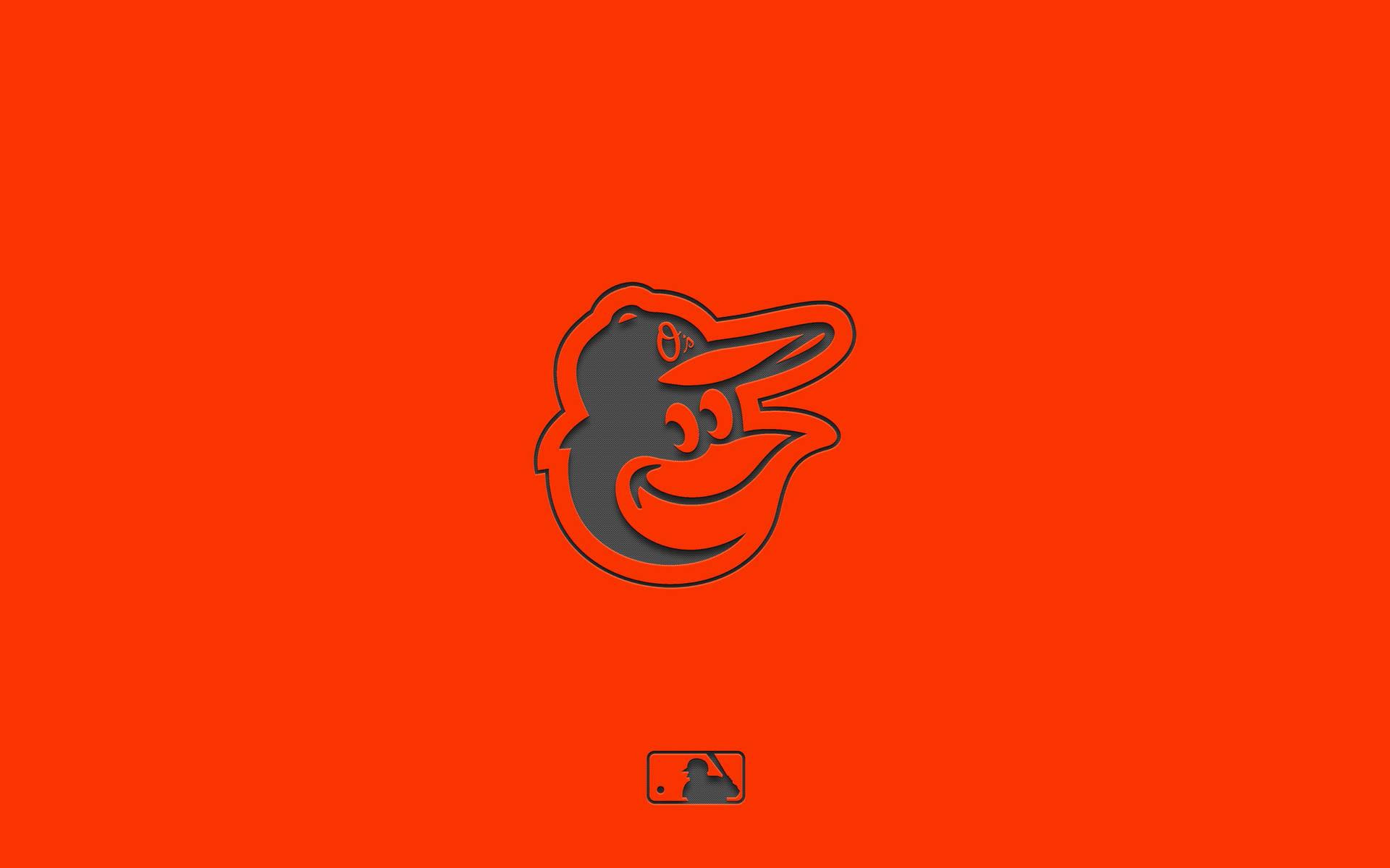 Grå og orange Baltimore Orioles Logo Tapet Wallpaper