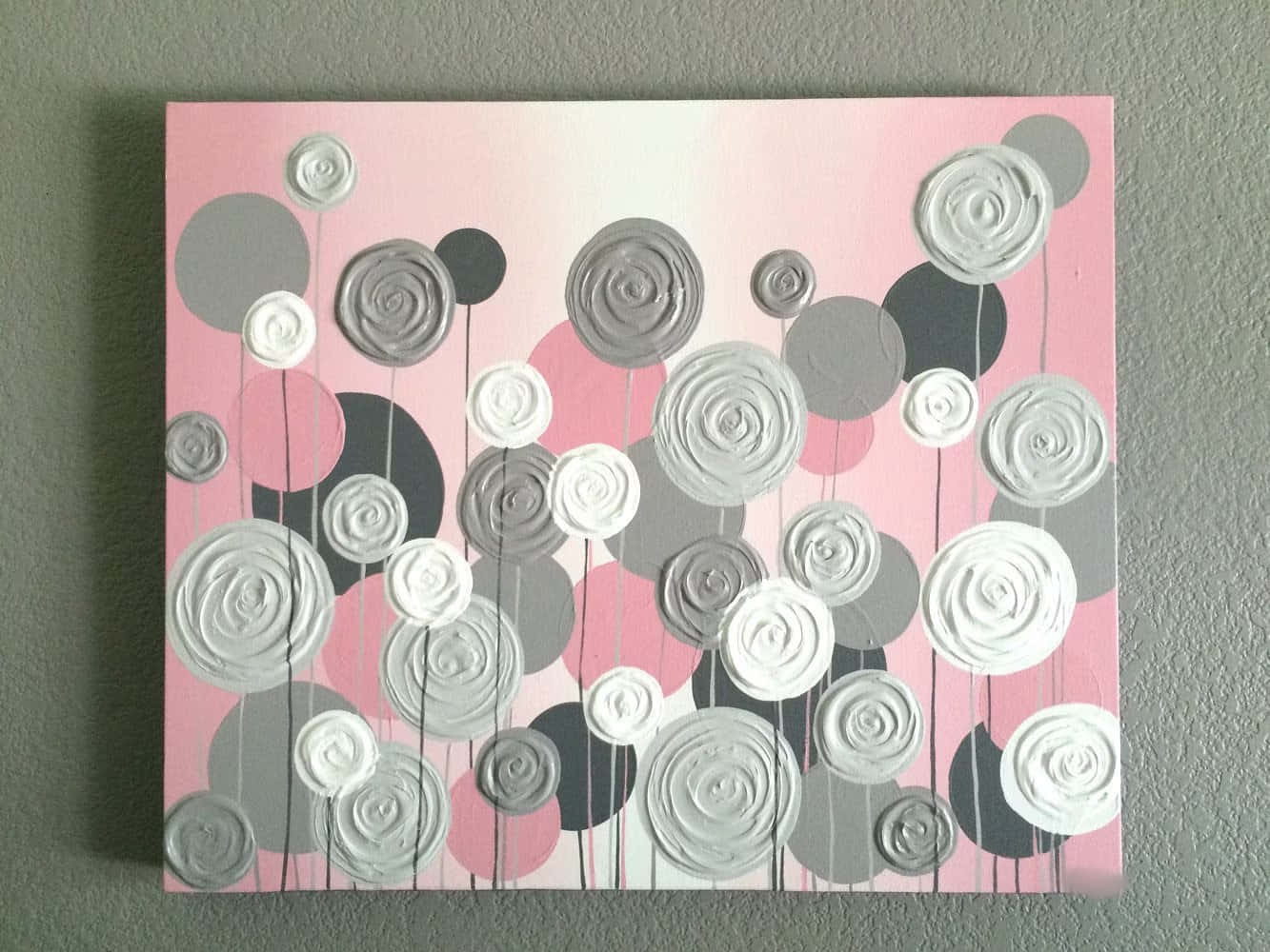 Modern Gray and Pink Abstract Wallpaper Wallpaper