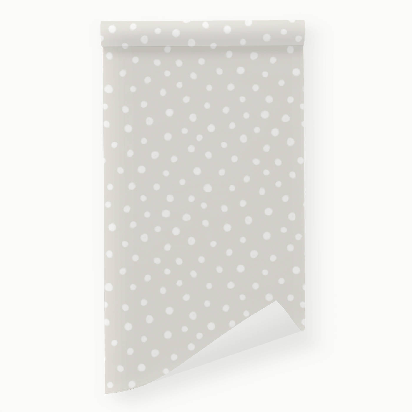 Grauerund Weißer Polka Dot Wallpaper