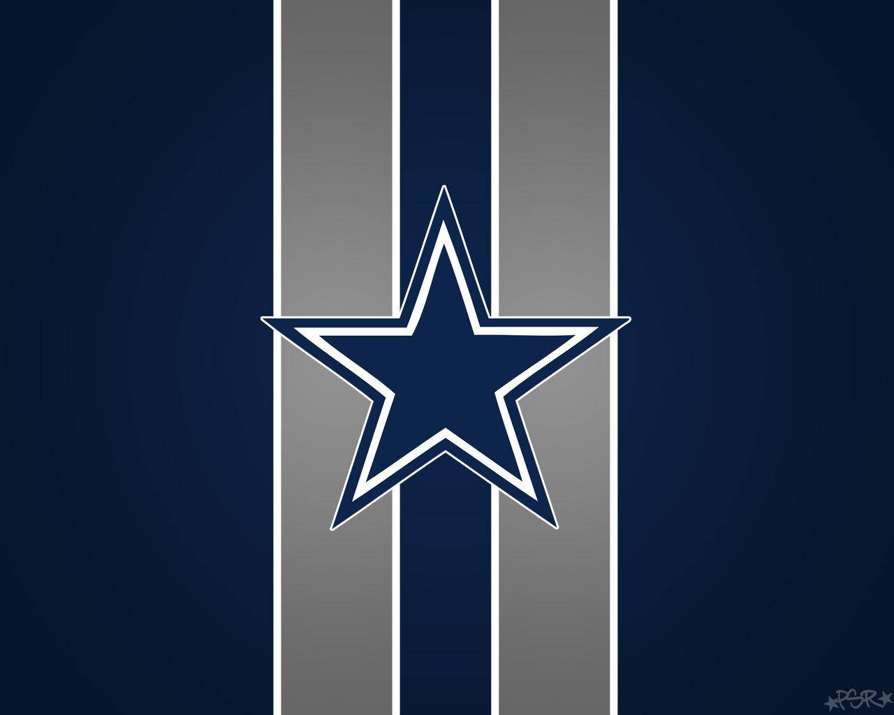 Gray And White Stripe Dallas Cowboys Logo