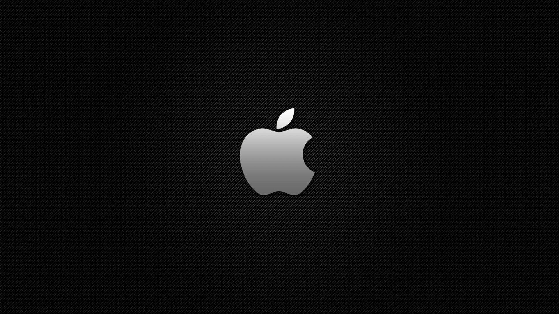 Gray Apple Logo Black Mac Picture