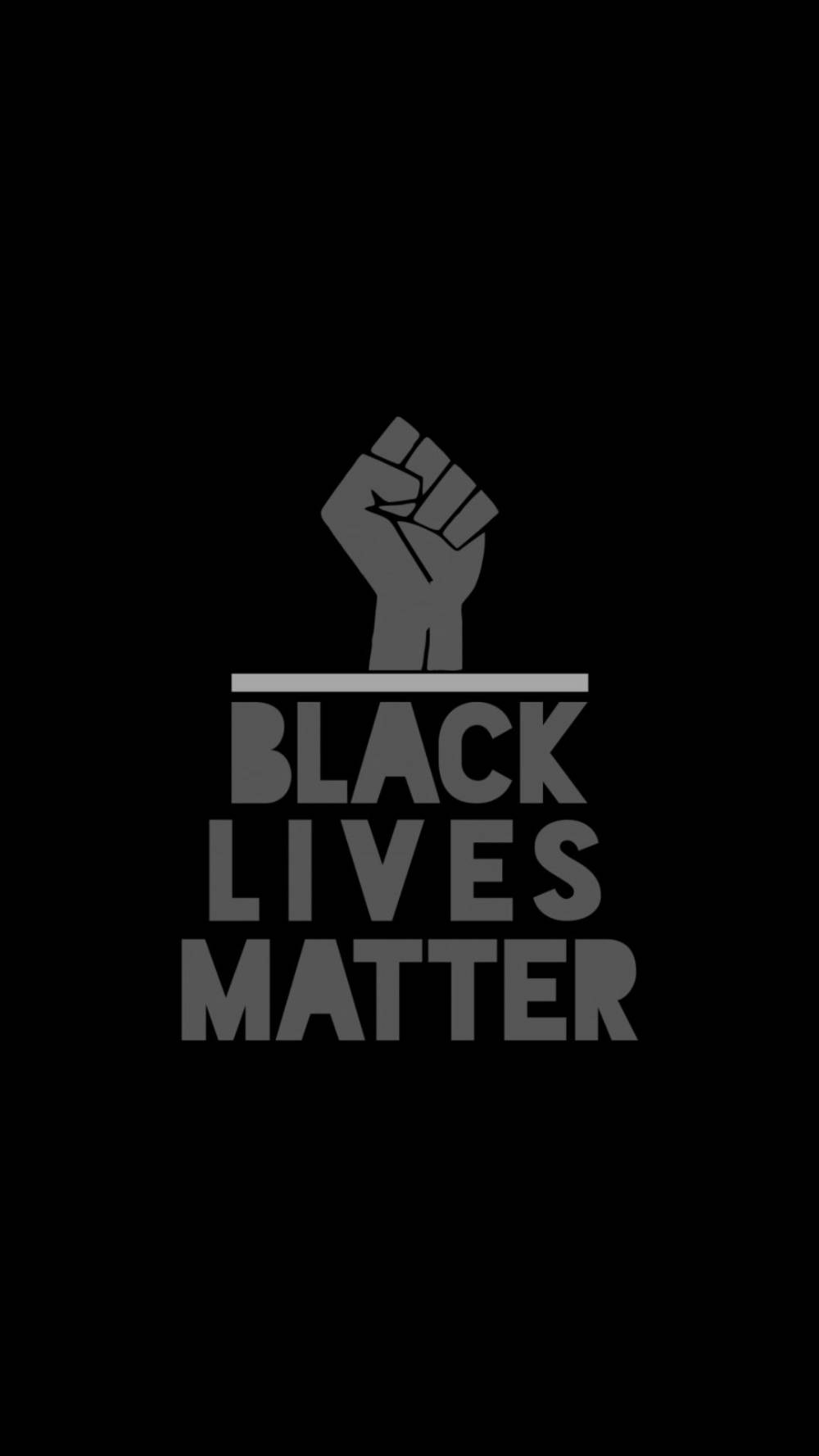 Gray Black Lives Matter Logo Wallpaper