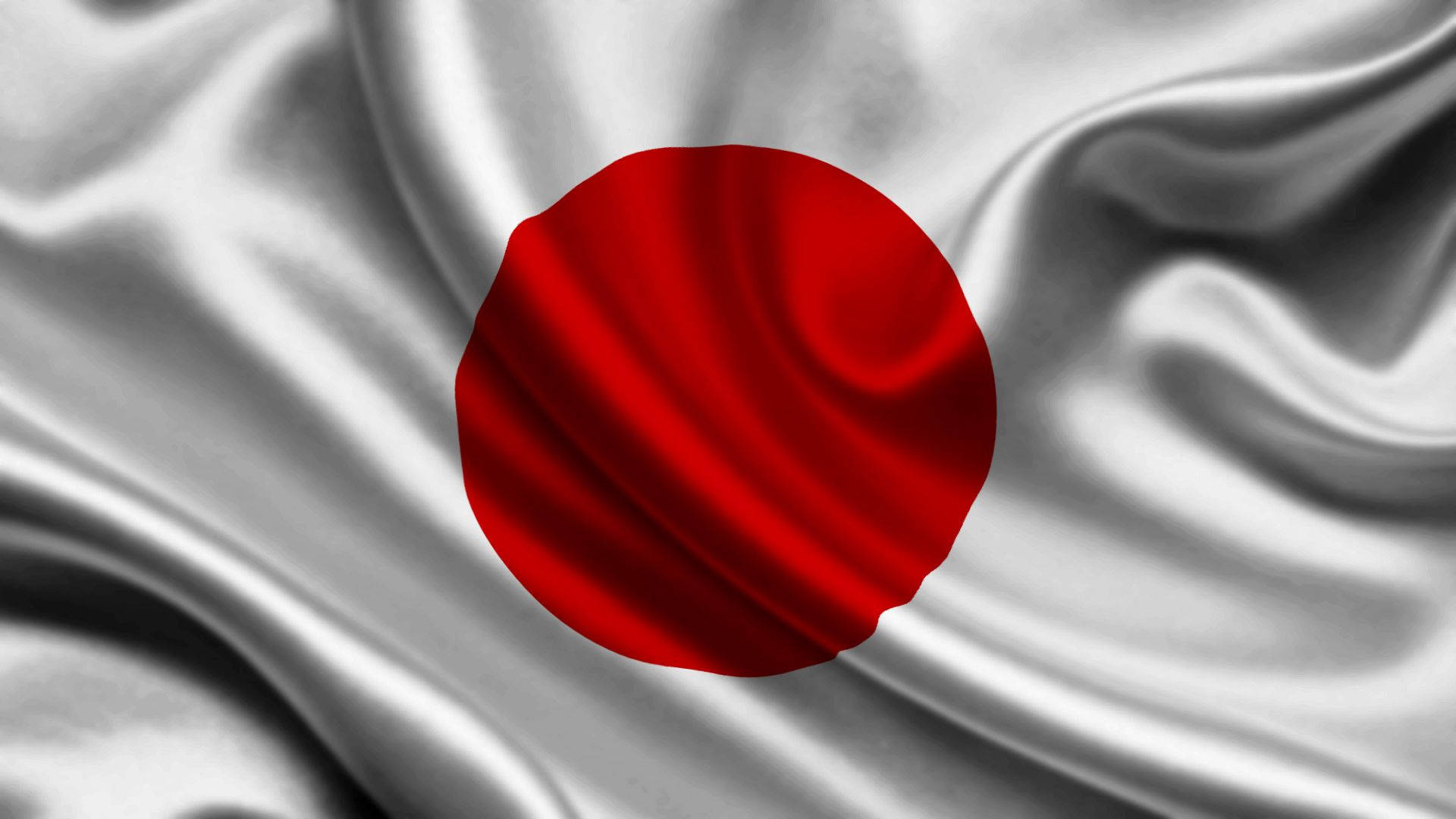 Tecidocinza De Uma Bandeira Do Japão. Papel de Parede