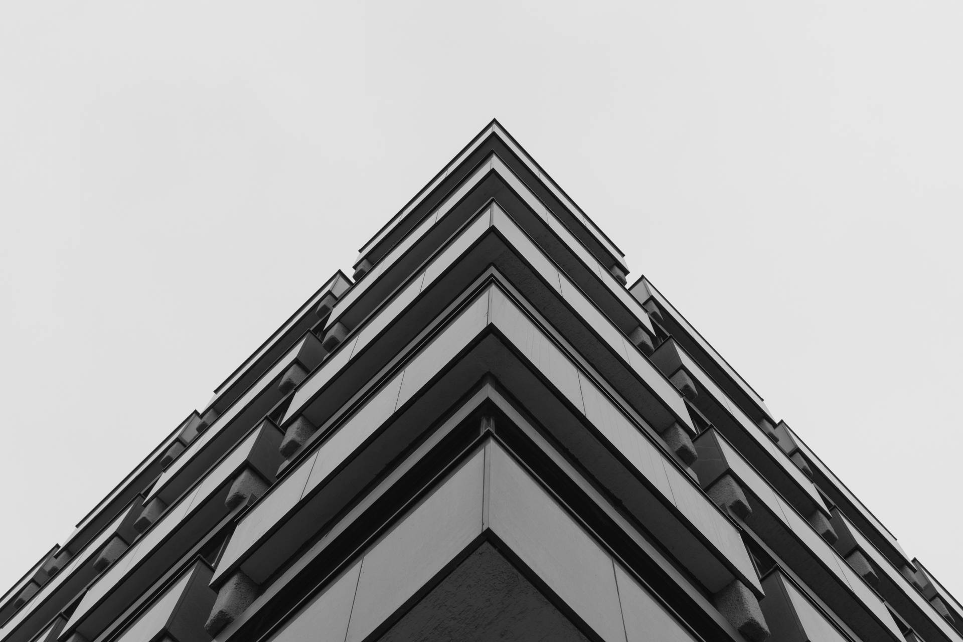 Gray Concrete Building With Sharp Edge Wallpaper