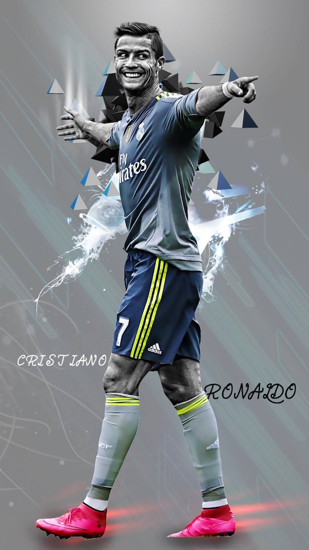 Cristiano Ronaldo in Action - iPhone Wallpaper Wallpaper