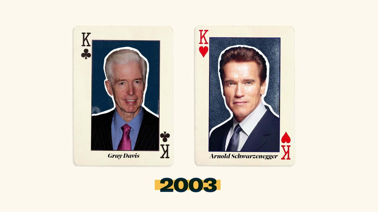 Gray Davisand Arnold Schwarzenegger Playing Cards2003 Wallpaper