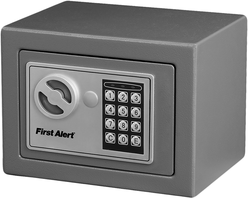 Gray Digital Safe First Alert PNG