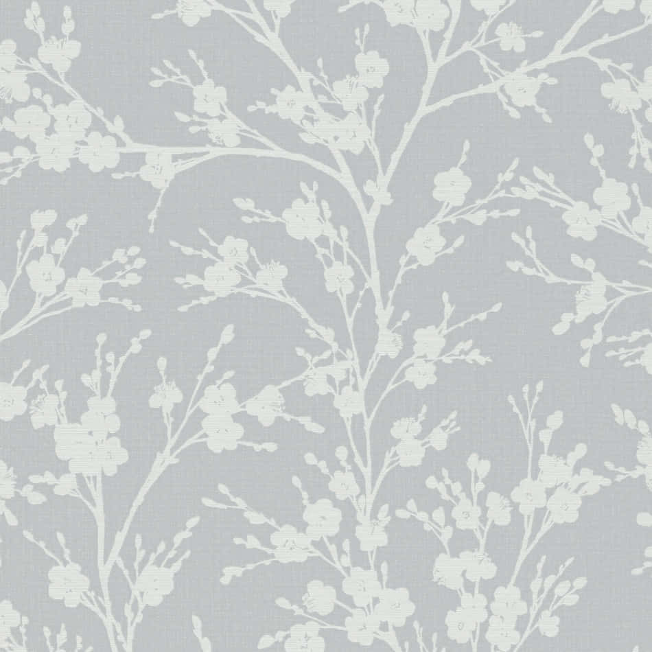 Gray Floral Pattern Texture Wallpaper