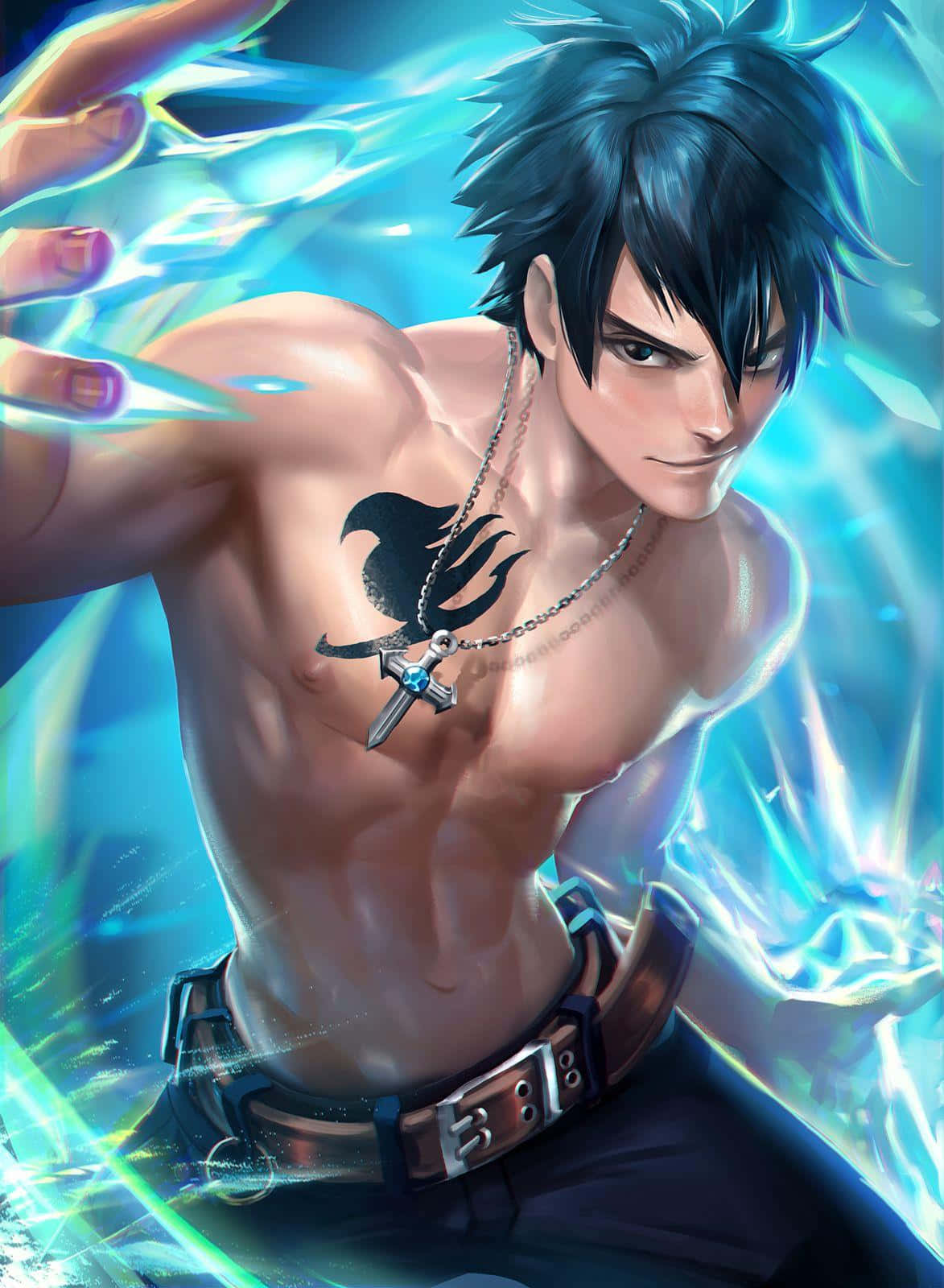 Caption: Gray Fullbuster - Cool and Charming Ice Mage Wallpaper