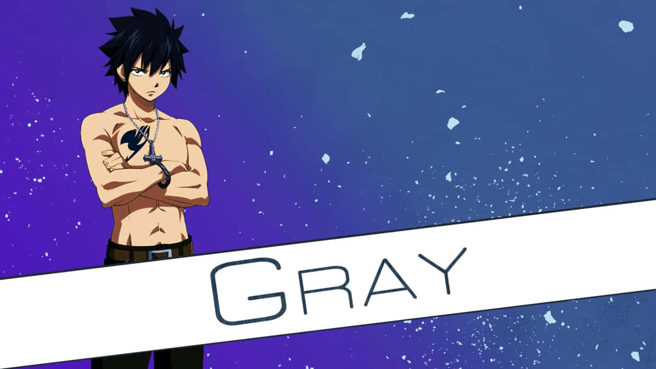 Boeiende Gray Fullbuster Uit Fairy Tail Achtergrond