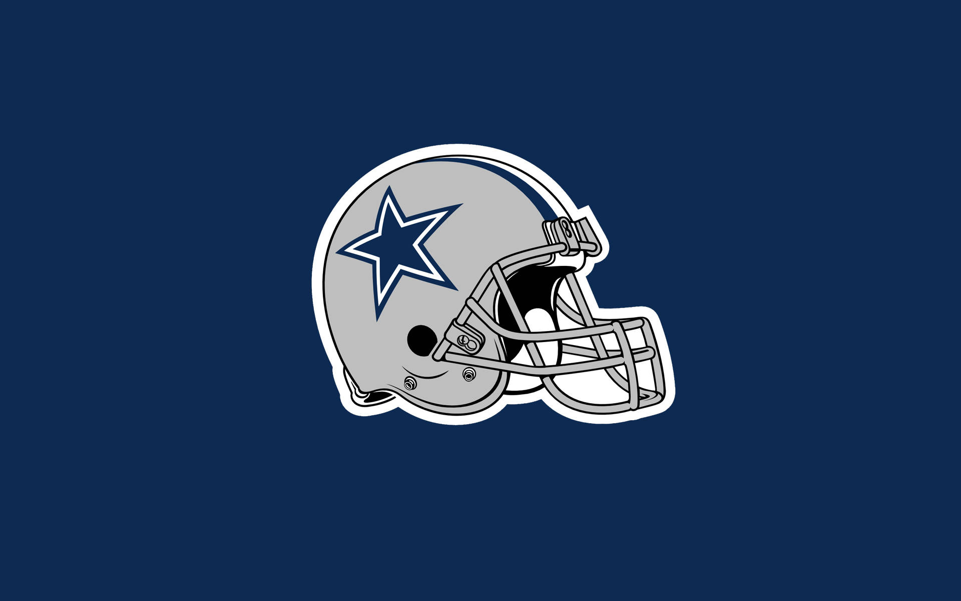 Gray Helmet With Dallas Cowboys Logo