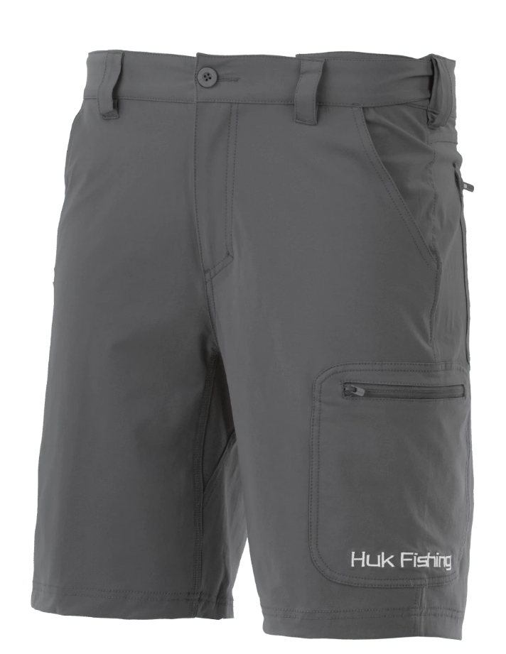 Gray Huk Fishing Shorts PNG