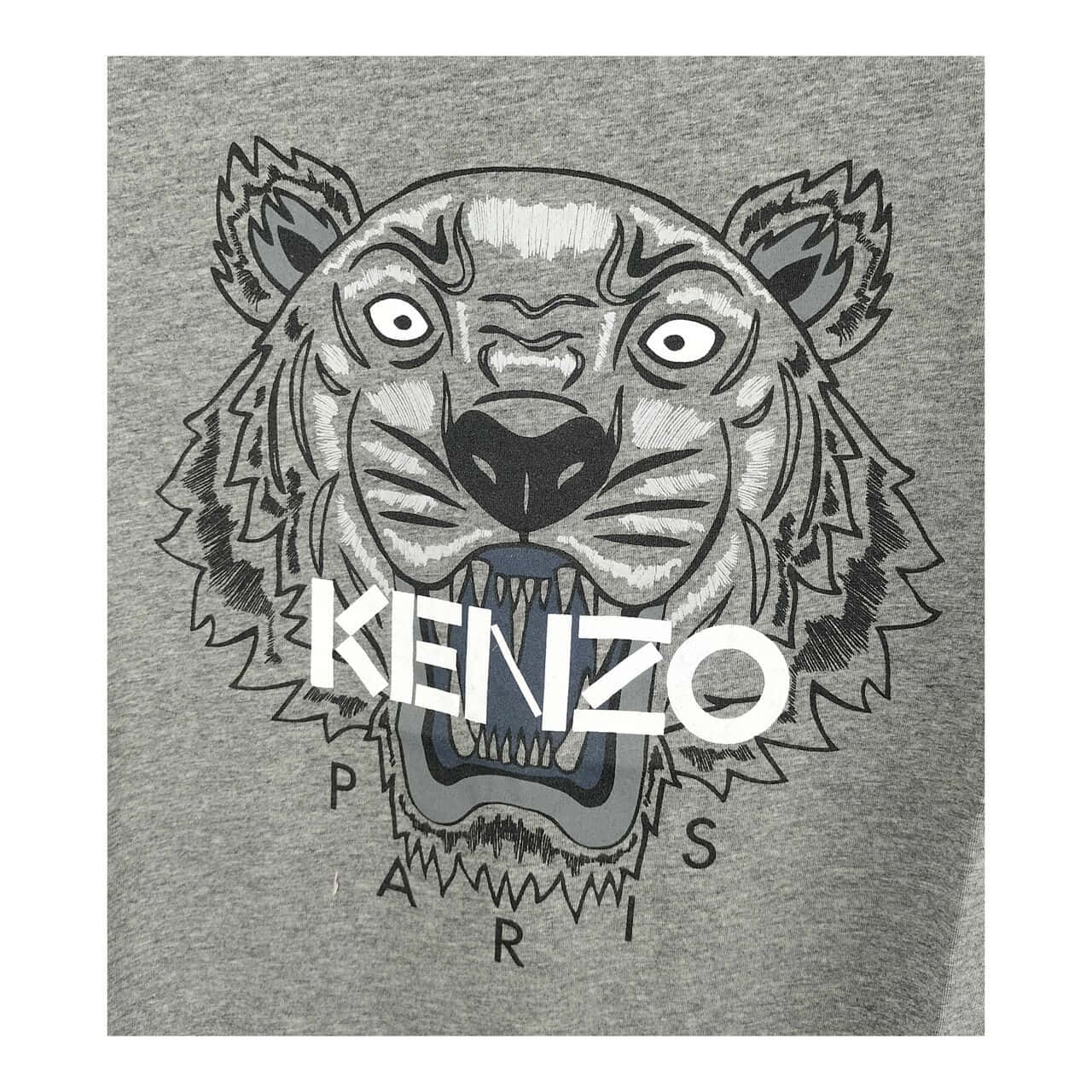 Estampadode Tigre Kenzo En Gris Fondo de pantalla
