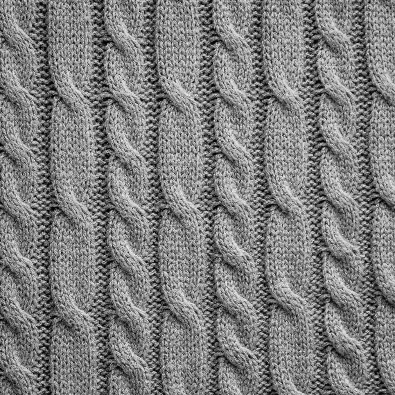 Texture De Motif De Câble Tricoté Gris Fond d'écran