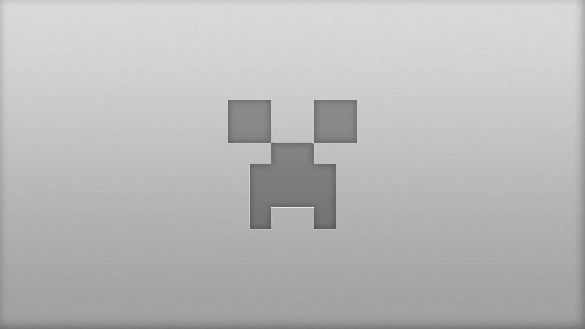 Rostrodel Creeper De Minecraft En Gris. Fondo de pantalla