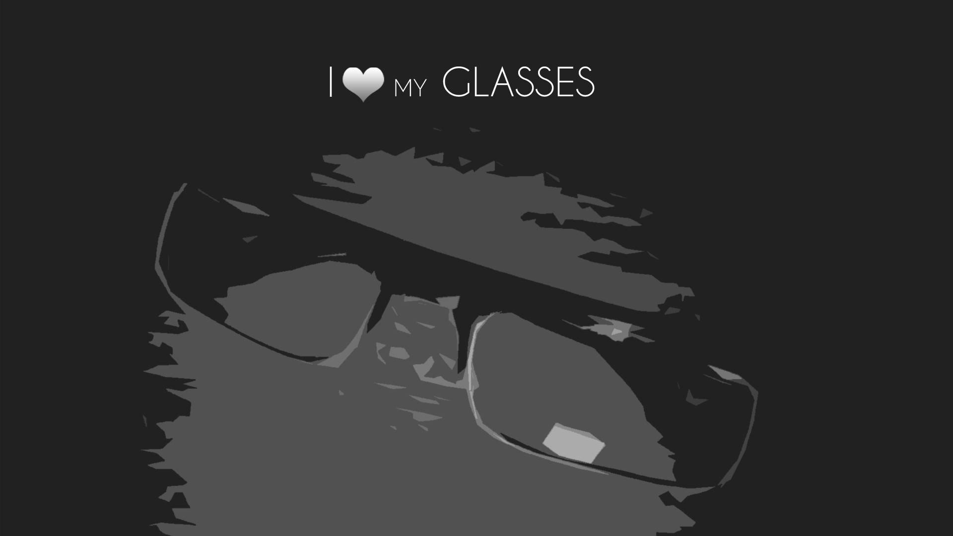 Gray Nerd Glasses Wallpaper