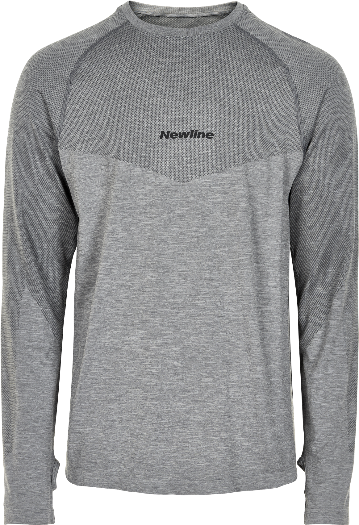 Gray Newline Long Sleeve Running Shirt PNG