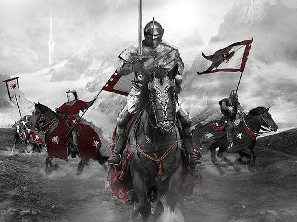 Gray Red Medieval Knights