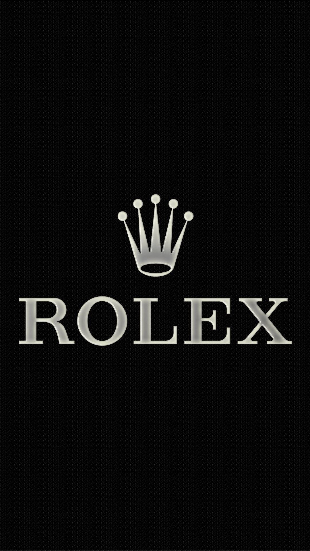 Grå Rolex Logo Print Tapet Wallpaper