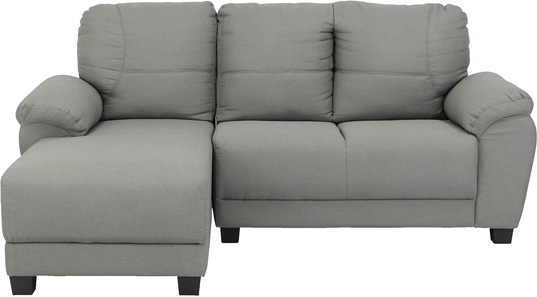 Gray Sectional Sofawith Chaise PNG