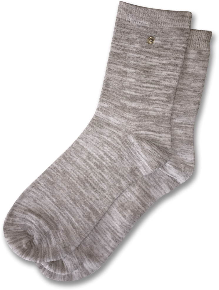 Gray Striped Crew Sock PNG