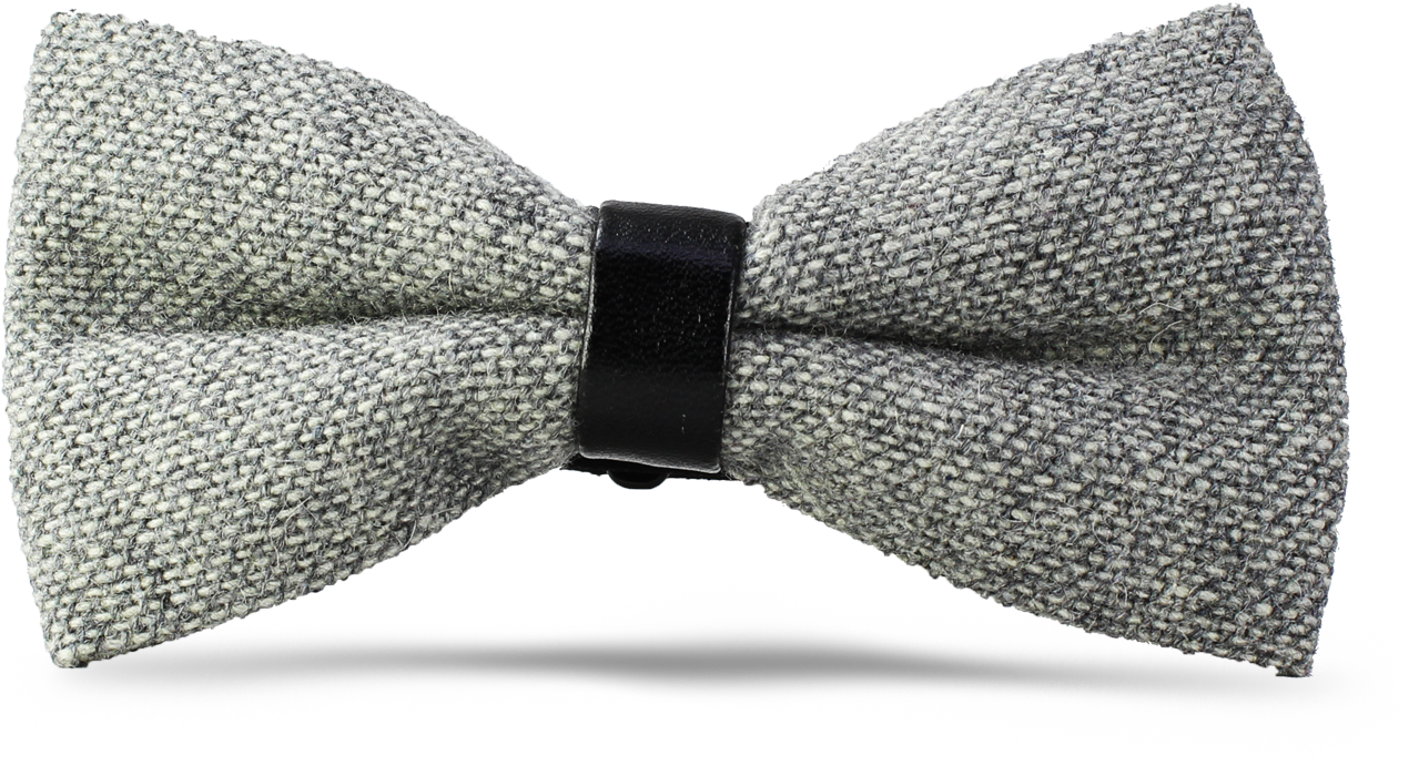Gray Textured Bow Tie PNG