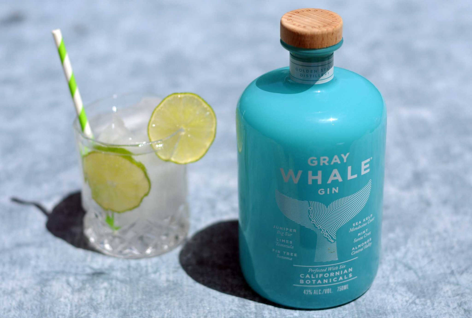 Gray Whale Gin Lemon Glass Wallpaper