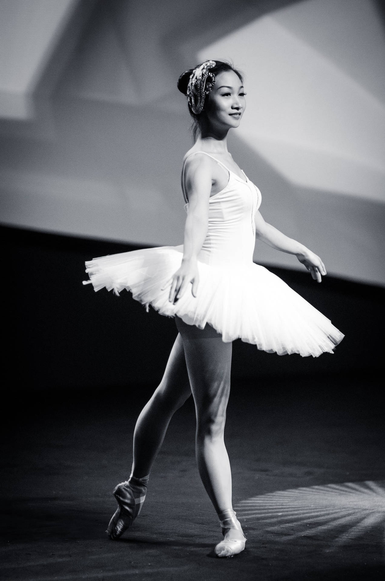 Estrenode Bailarina De Ballet En Escala De Grises Sissy Fondo de pantalla