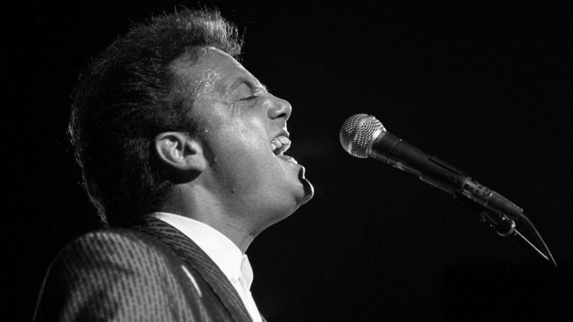 Grayscale Billy Joel Picture