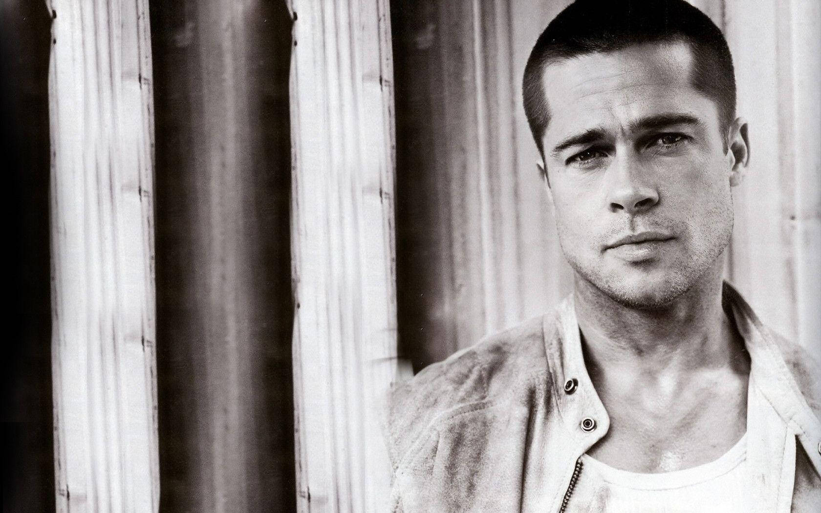 Iconic Actor Brad Pitt Rocks a Buzz Cut Wallpaper
