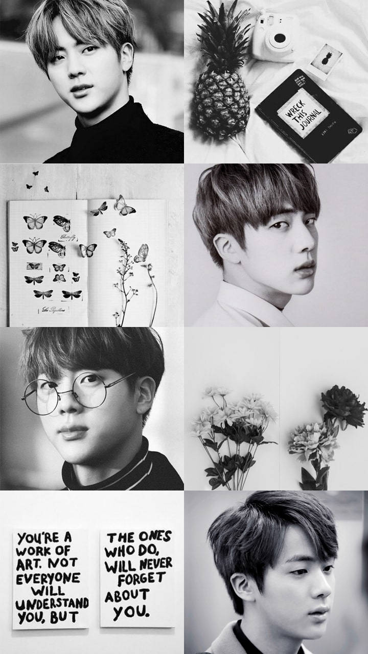BTS Jin Poster Black and White Digital Download Aesthetic 