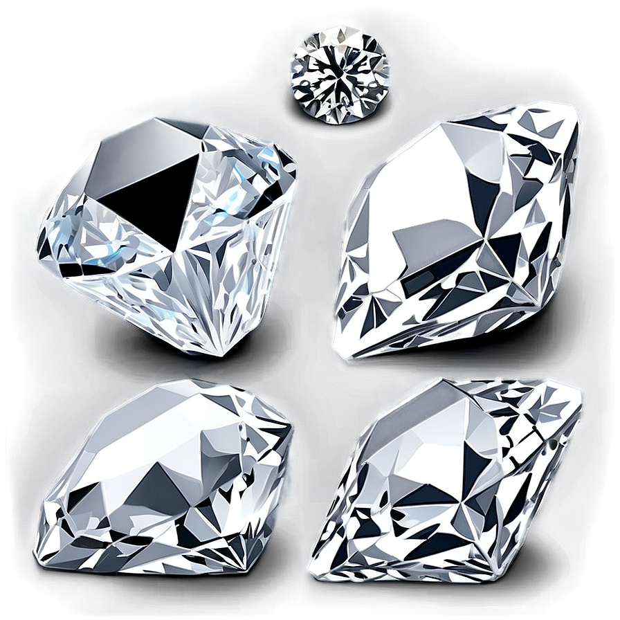 Grayscale Diamond Outline Png Jyk57 PNG