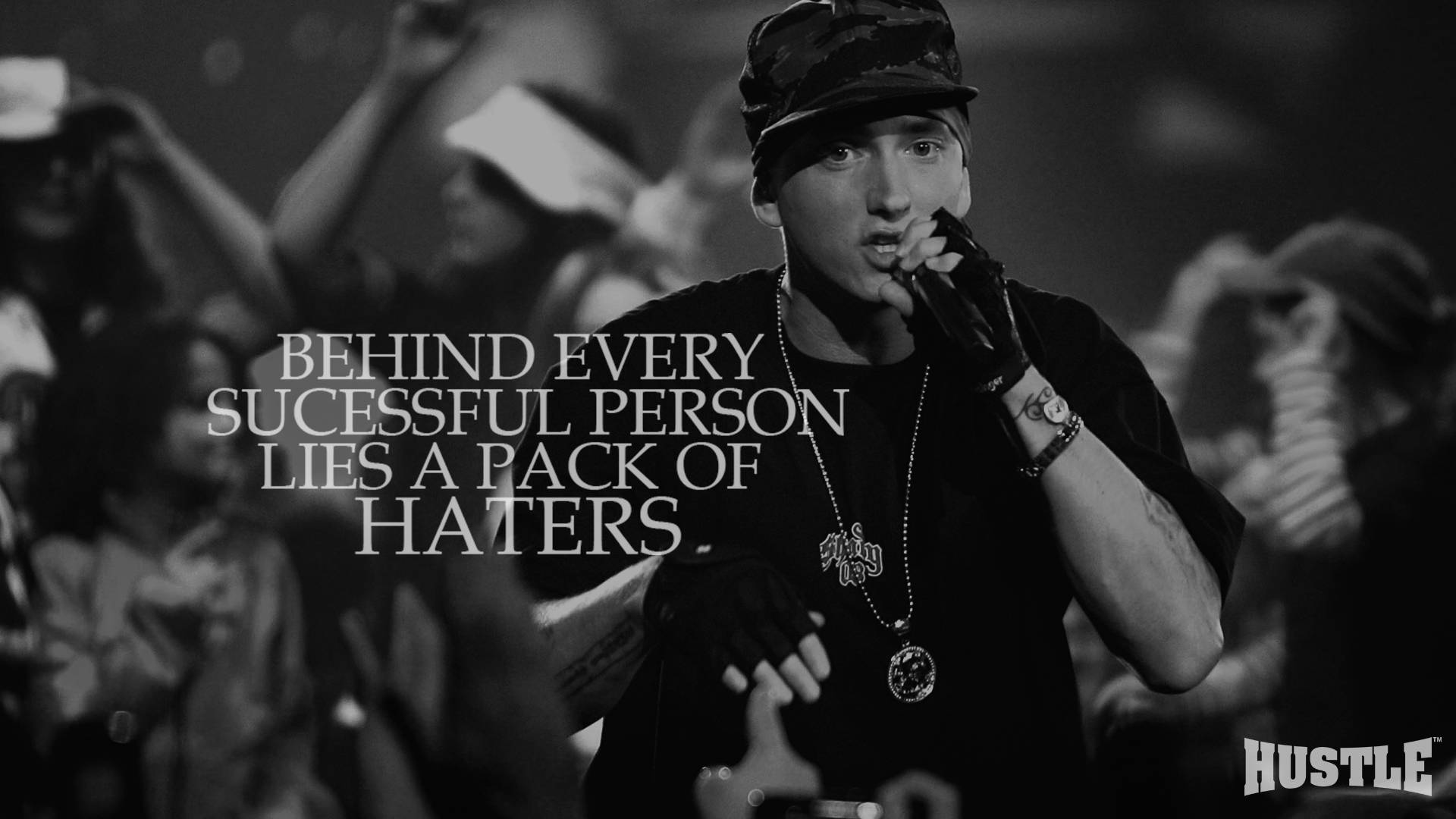 Grayscale Eminem Quotes Wallpaper